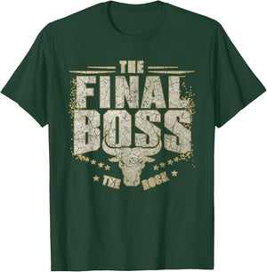 The Final Boss Vintage Rock Music Final Boss Gamer Bull Head T-Shirt - T-Shirt | Forest