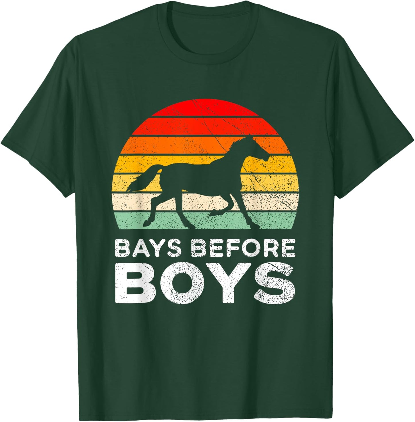 Bays Before Boys Bay Horse Riding T-Shirt - T-Shirt | Forest