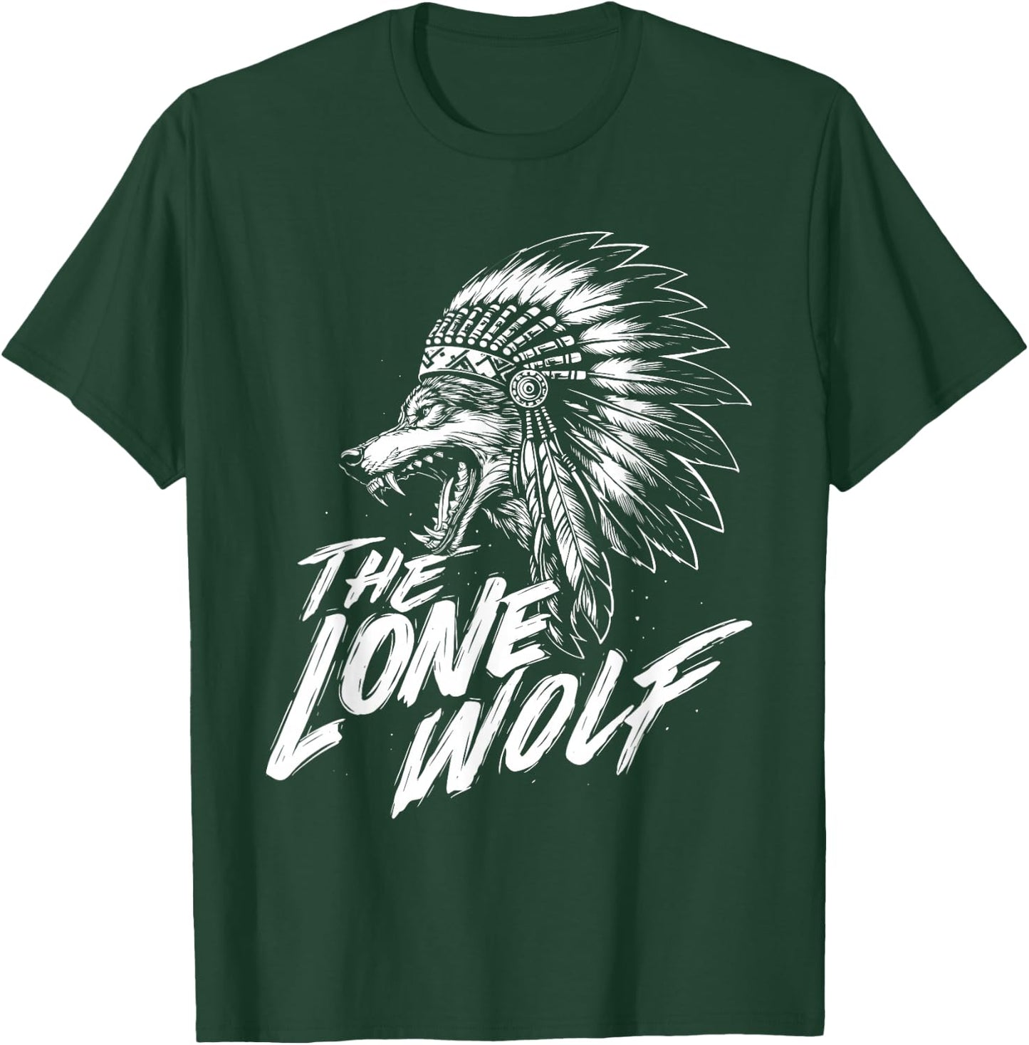 The Lone Wolf - Wolf Lover Outdoor Enthusiast T-Shirt - T-Shirt | Forest