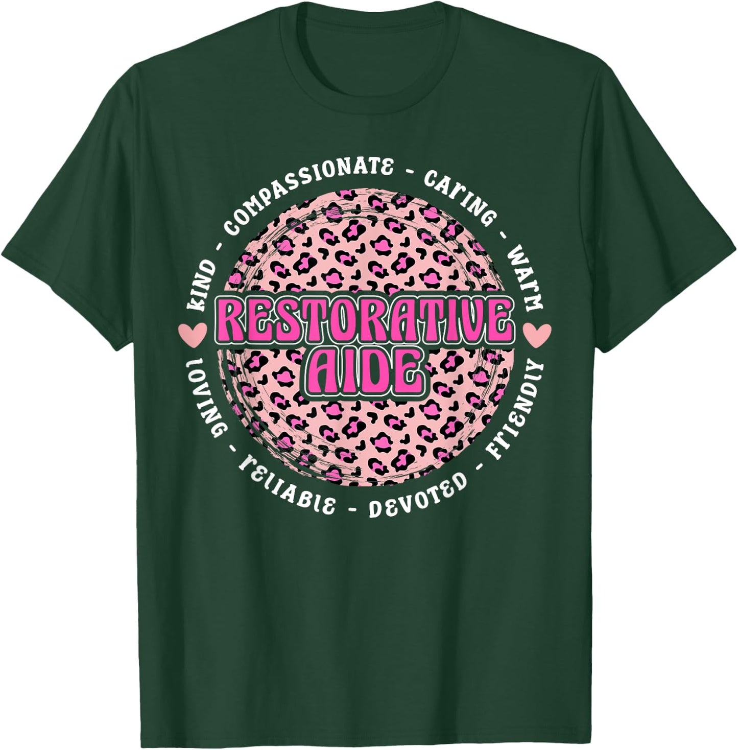 Cute Restorative Aide Leopard T-Shirt - T-Shirt | Forest