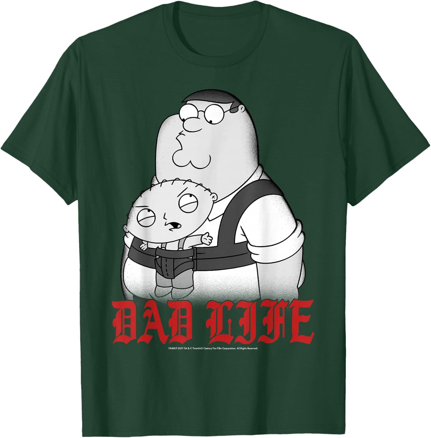 Family Guy Peter Stewie Dad Life Distressed Big Chest Logo T-Shirt - T-Shirt | Forest