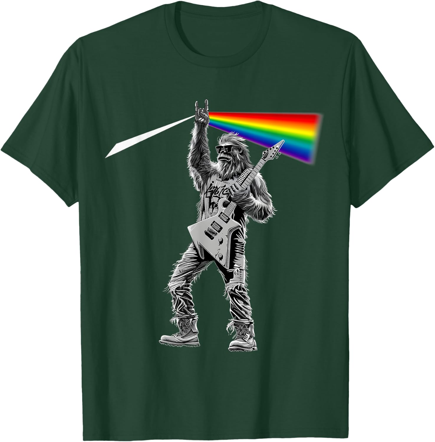 Funny Bigfoot Rock Music Gift Men Kids Women Funny Bigfoot T-Shirt - T-Shirt | Forest