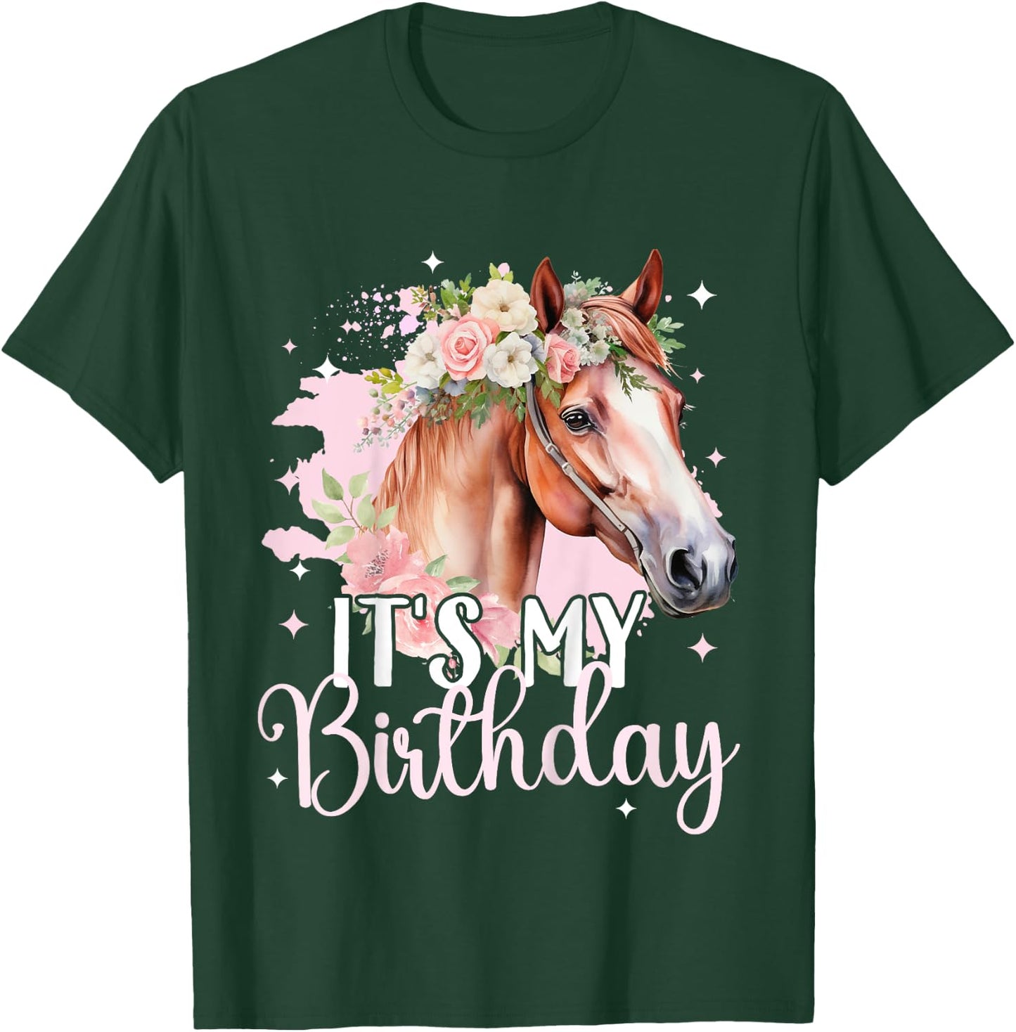 Birthday Girl Horse Birthday Princess Its my Birthday Girl T-Shirt - T-Shirt | Forest