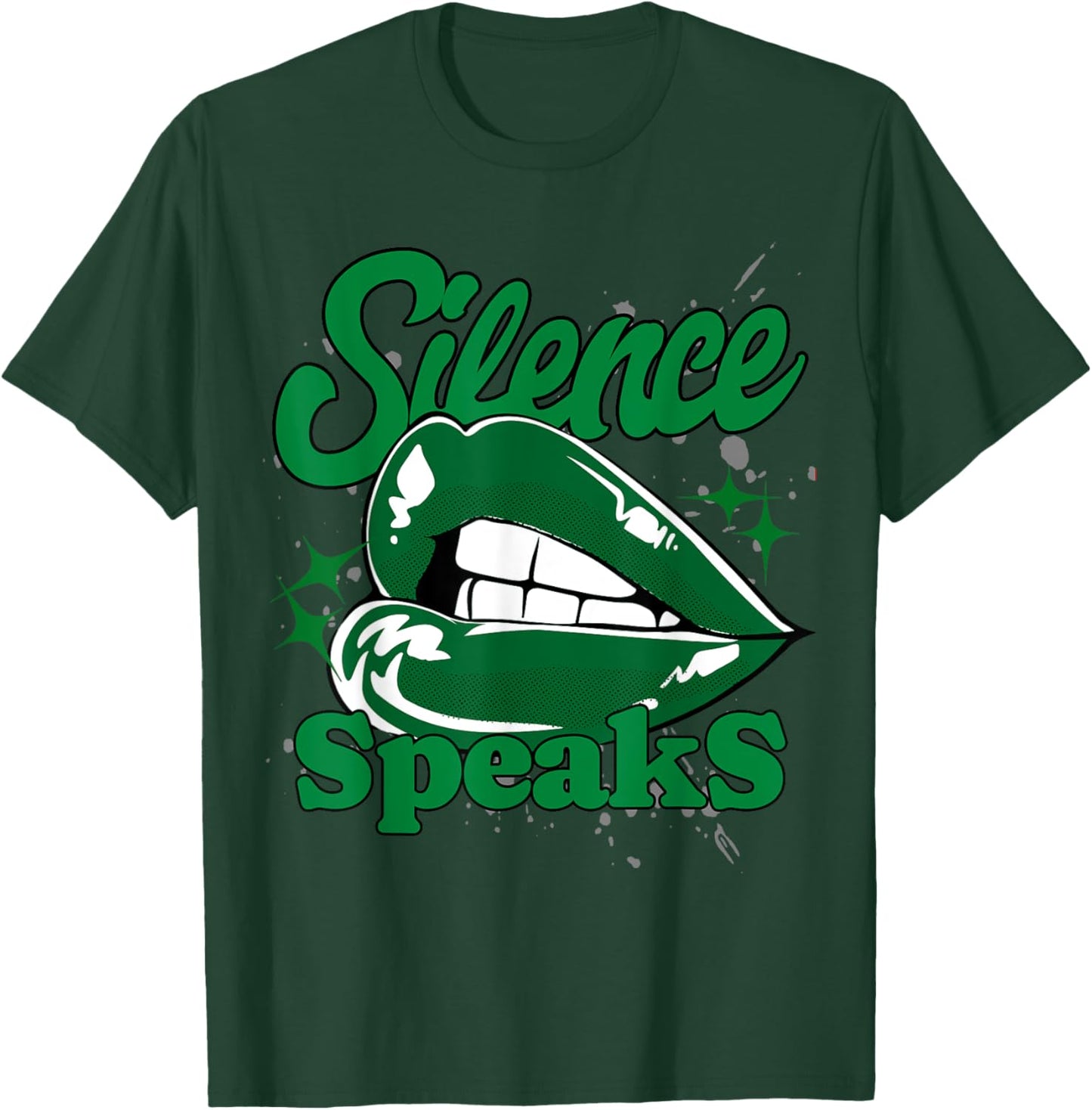 Silence Speaks Lucky Green 5s Matching Women T-Shirt - T-Shirt | Forest