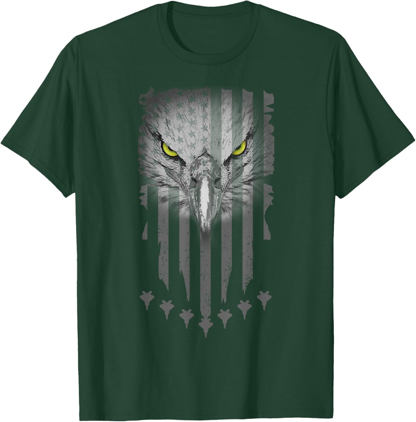 Patriotic Eagle Fighter Jets Fourth of July American Flag T-Shirt - T-Shirt | Forest