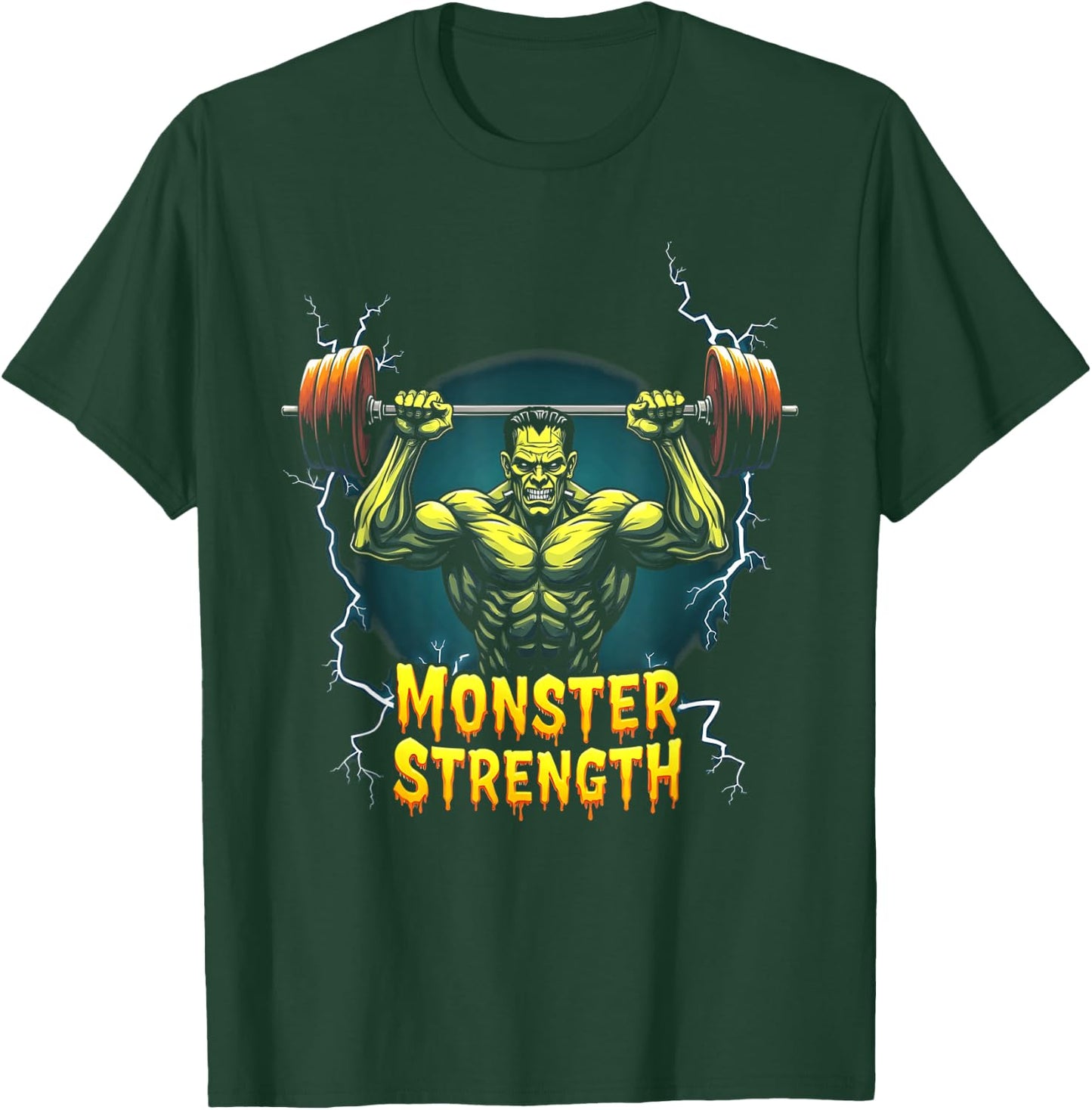 Frankenstein Monster Halloween Gym Workout Monster Strength T-Shirt - T-Shirt | Forest