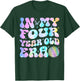 Groovy In My Four Year Old Era Girl 4th Birthday 4 Yrs Old T-Shirt - T-Shirt | Forest