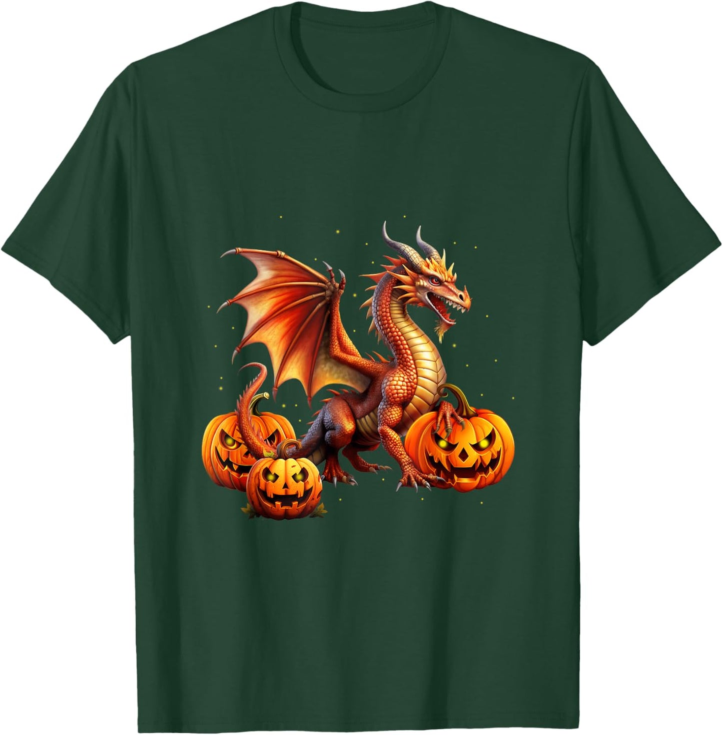 Halloween Dragon Jack O Lantern Autumn Kids Boys Girls T-Shirt - T-Shirt | Forest