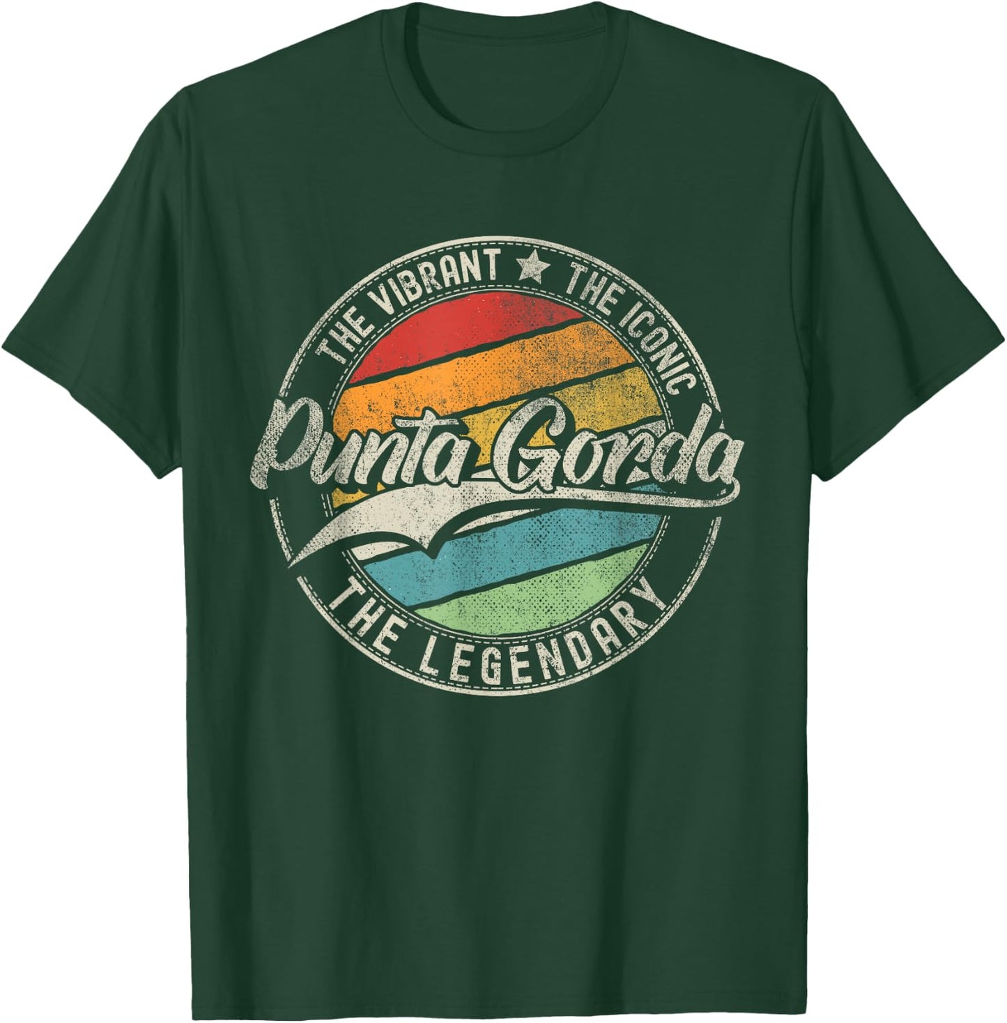 Punta Gorda FL | Florida | Vintage Distressed T-Shirt - T-Shirt | Forest