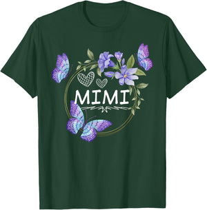 Mimi shirt with butterflies Mother's Day T-Shirt - T-Shirt | Forest