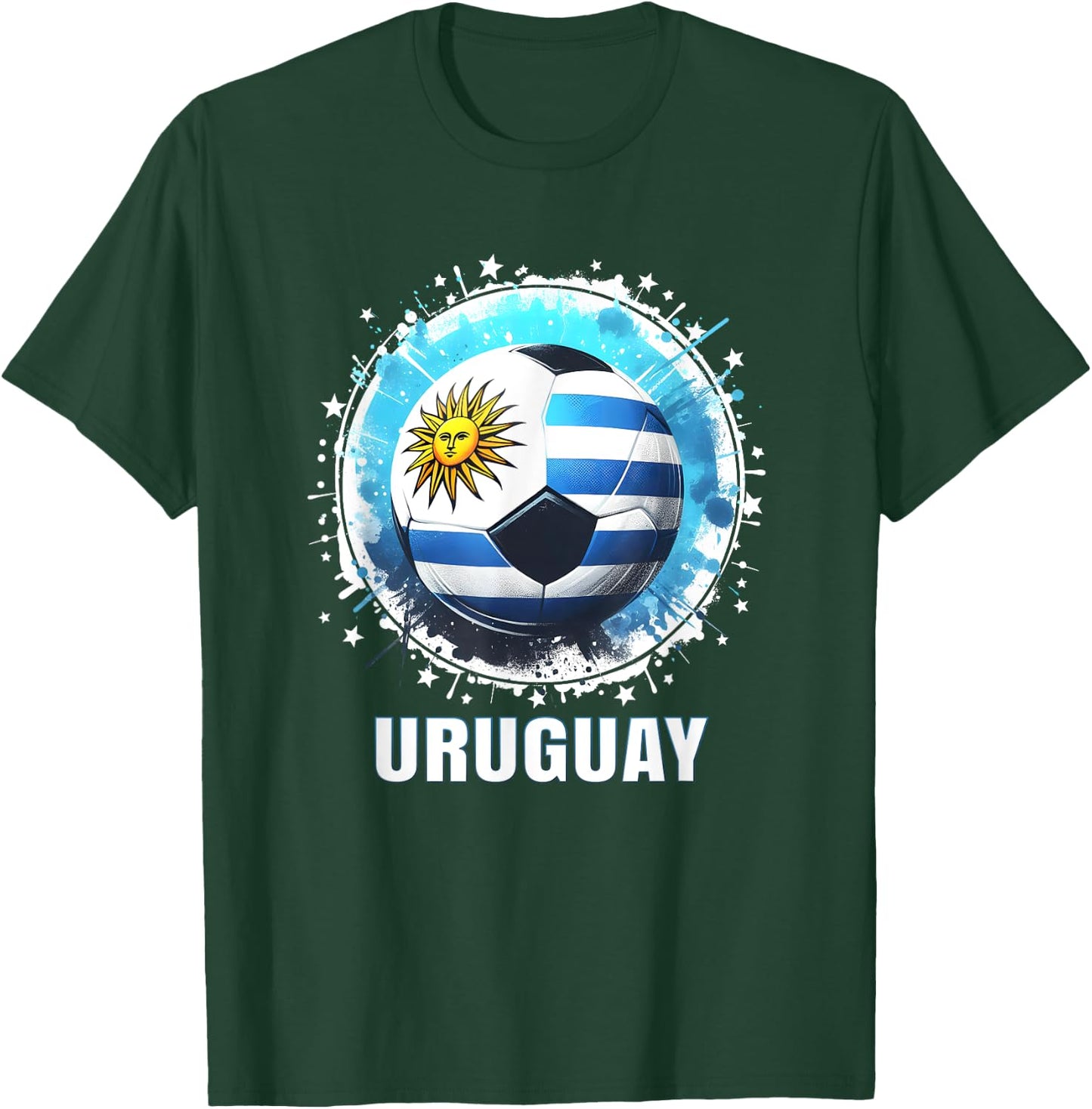 Uruguay Player Sports Vintage Men Uruguay Uruguay T-Shirt - T-Shirt | Forest