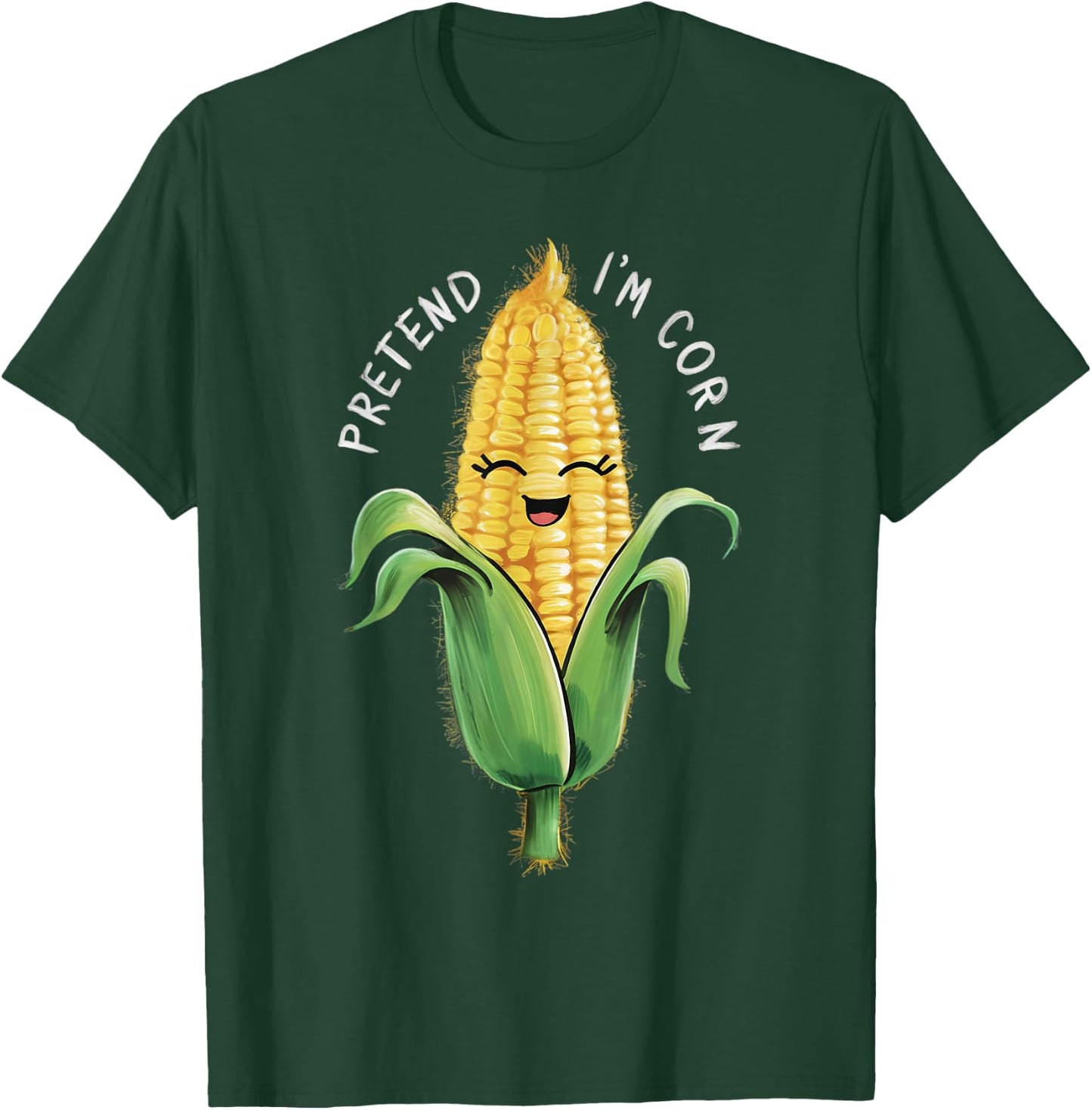 Pretend I'm Corn Funny Farmers Halloween Costume T-Shirt - T-Shirt | Forest