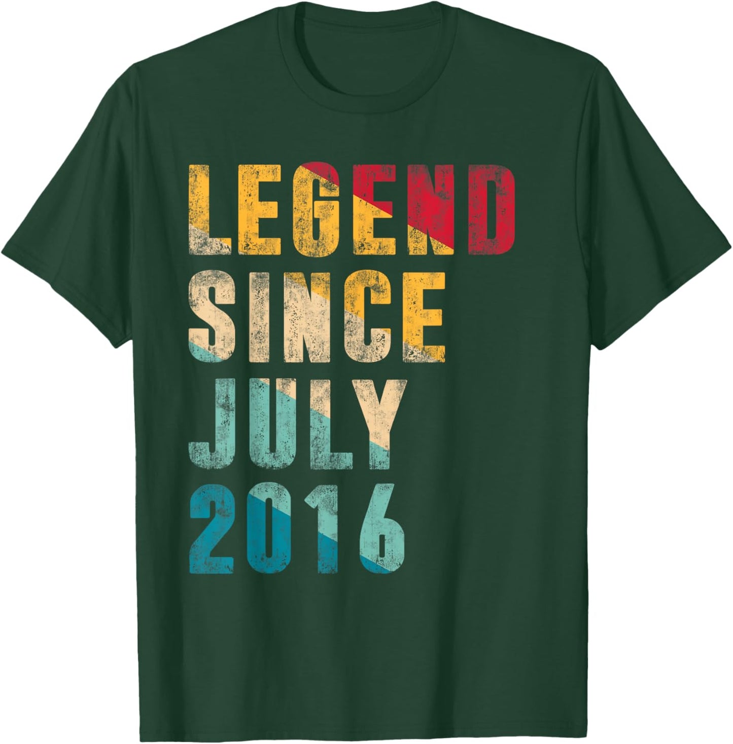 9 Years Old Gift Legend Since July 2016 Vintage 9th Birthday T-Shirt - T-Shirt | Forest