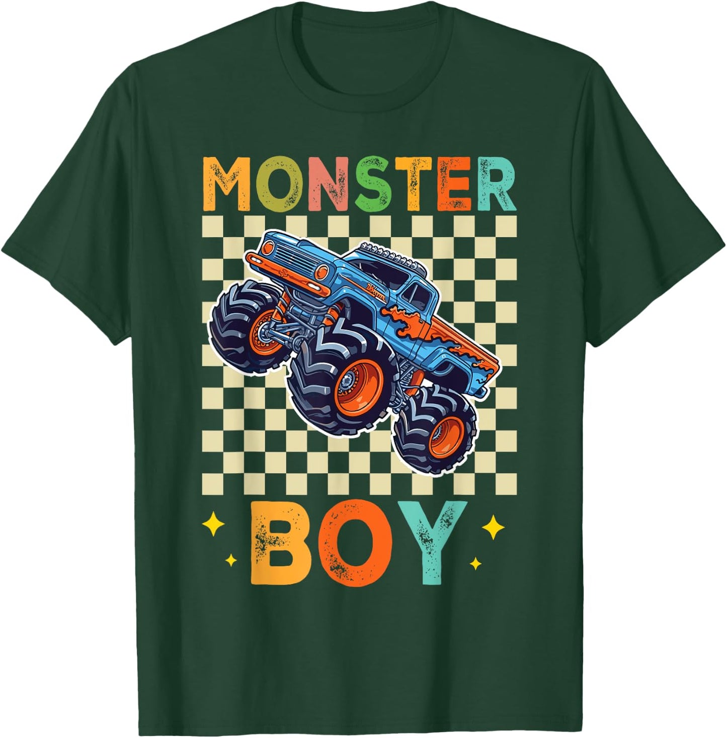 Monster Truck Boy Monster Truck Are My Jam Truck Lovers T-Shirt - T-Shirt | Forest