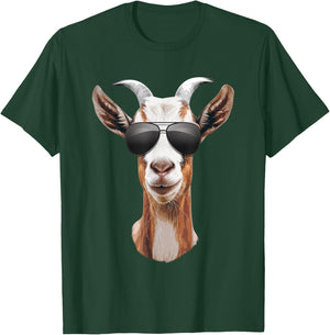 Cool Goat Art Women Farm Animal Domestic Goat Lover T-Shirt - T-Shirt | Forest