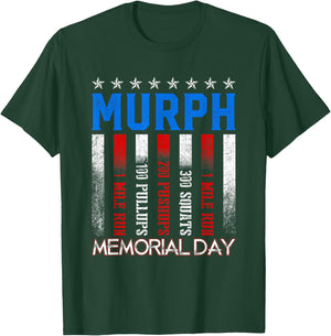 Murph Workout Exercise Challenge Murph Memorial Day T-Shirt - T-Shirt | Forest