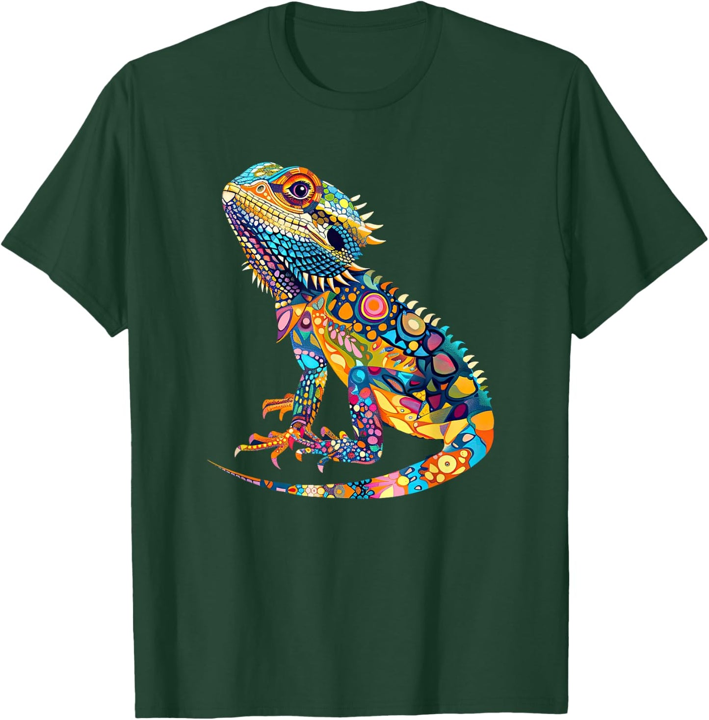 Bearded Dragon Colorful Design for Exotic Pet Enthusiasts T-Shirt - T-Shirt | Forest