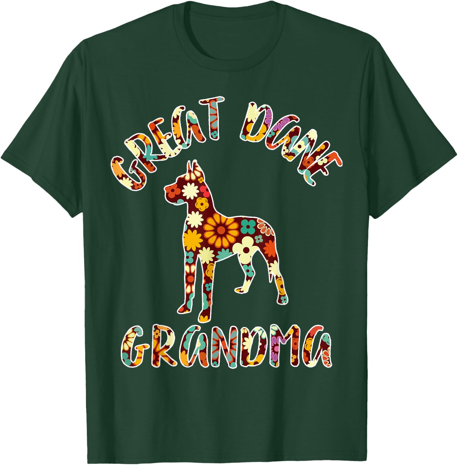 Great Dane Grandma Dog Grandma Funny Great Dane Owner Men Women Kids T-Shirt - T-Shirt | Forest