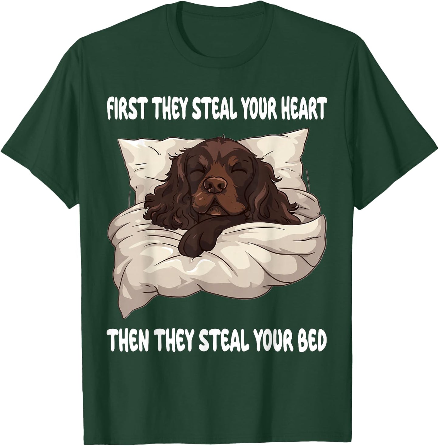 Boykin Spaniel Sleeping Pajamas Nightgown T-Shirt - T-Shirt | Forest