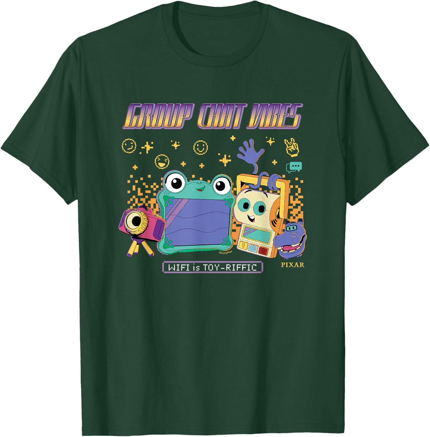 Disney Pixar Toy Story 5 Group Chat Vibes WiFi Toy-Riffic T-Shirt - T-Shirt | Forest
