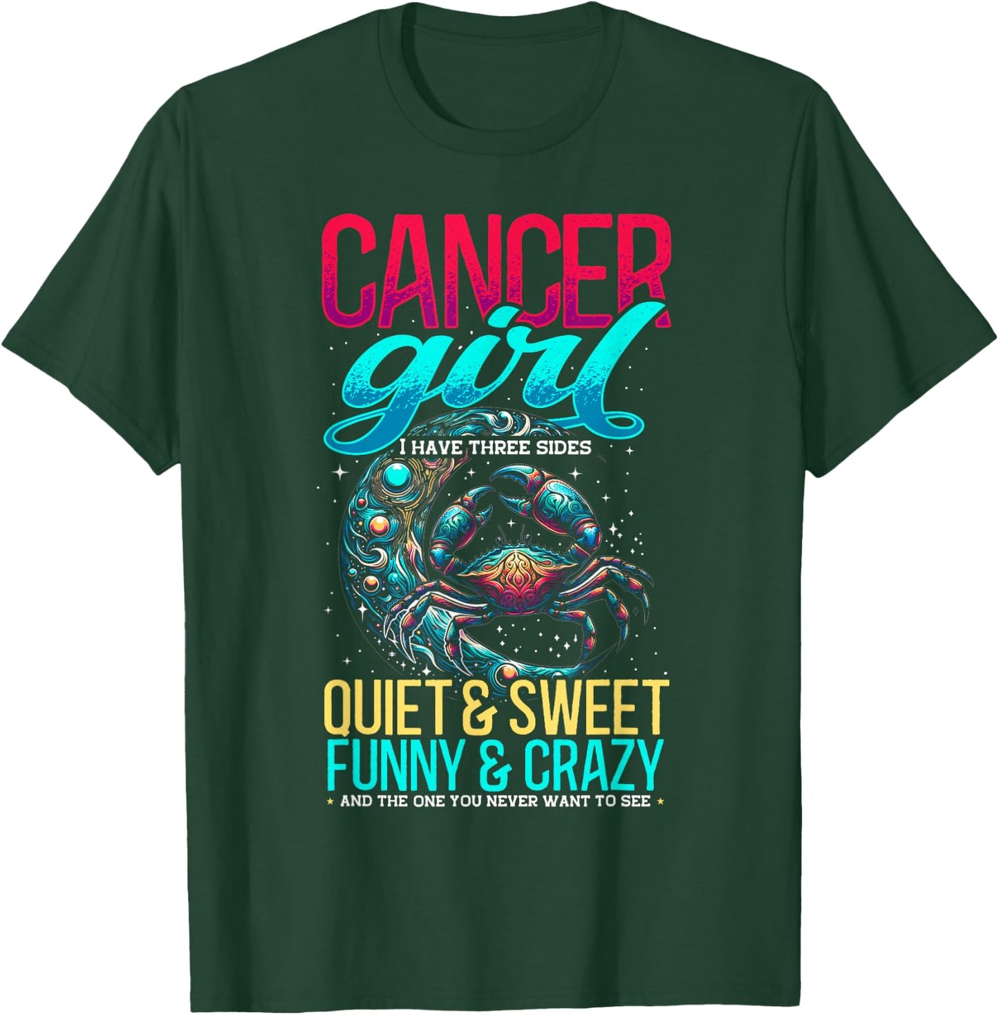 Cancer Zodiac Sign Moon Astrology Star Sign, Cancer Girl T-Shirt - T-Shirt | Forest