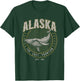 Alaska Last Frontier Whale USA Vintage T-Shirt - T-Shirt | Forest