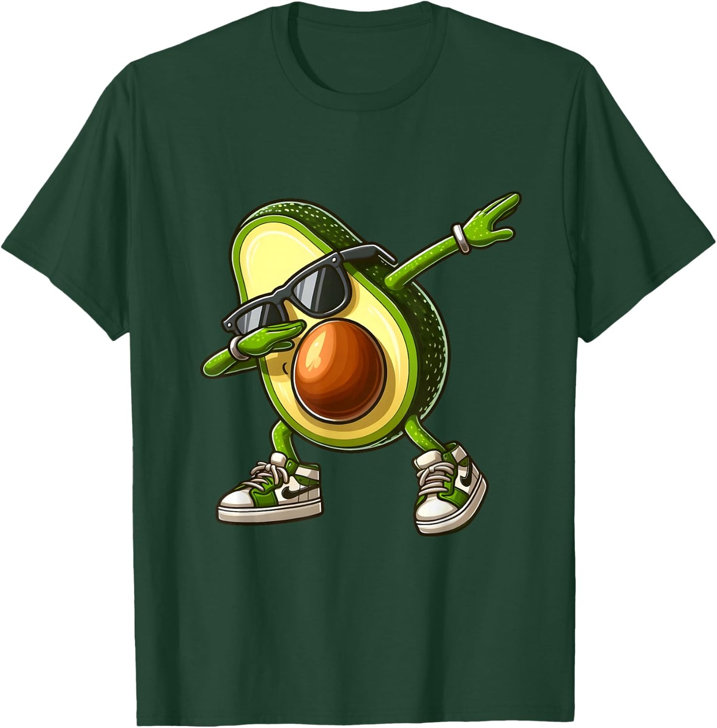Funny Dabbing Avocado Vegan Food Lover T-Shirt - T-Shirt | Forest