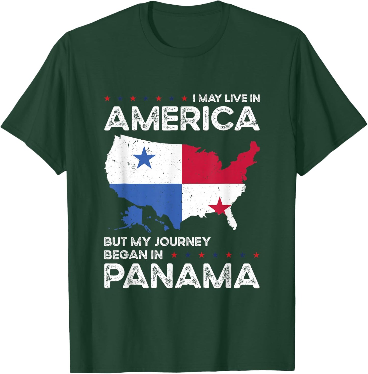 Panamanian American Patriot USA Grown Panama US Flag T-Shirt - T-Shirt | Forest