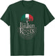 Italian Roots - Italy Flag Colors Family Tree Souvenir T-Shirt - T-Shirt | Forest