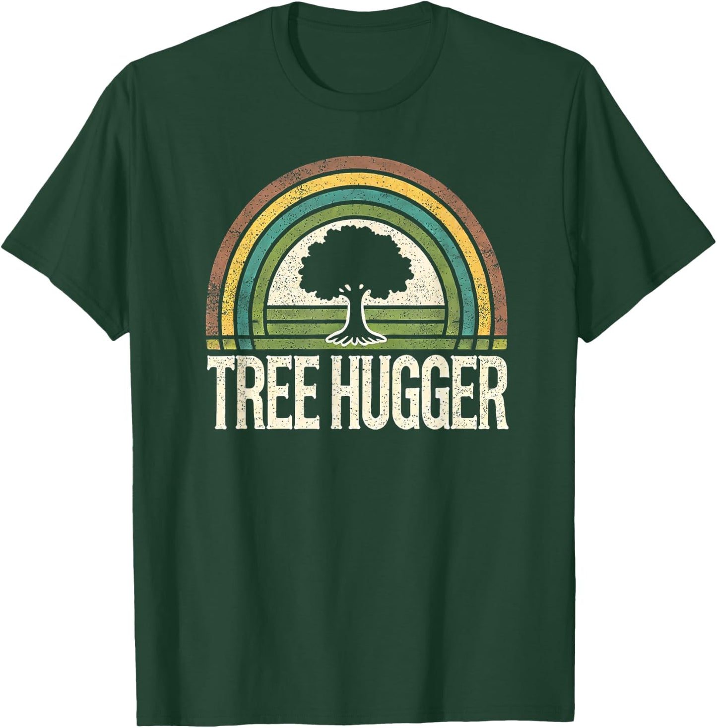 Retro Tree Hugger Design T-Shirt - T-Shirt | Forest