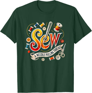 Sew A Needle Pulling Thread Theatre Sound Of Music Musical T-Shirt - T-Shirt | Forest