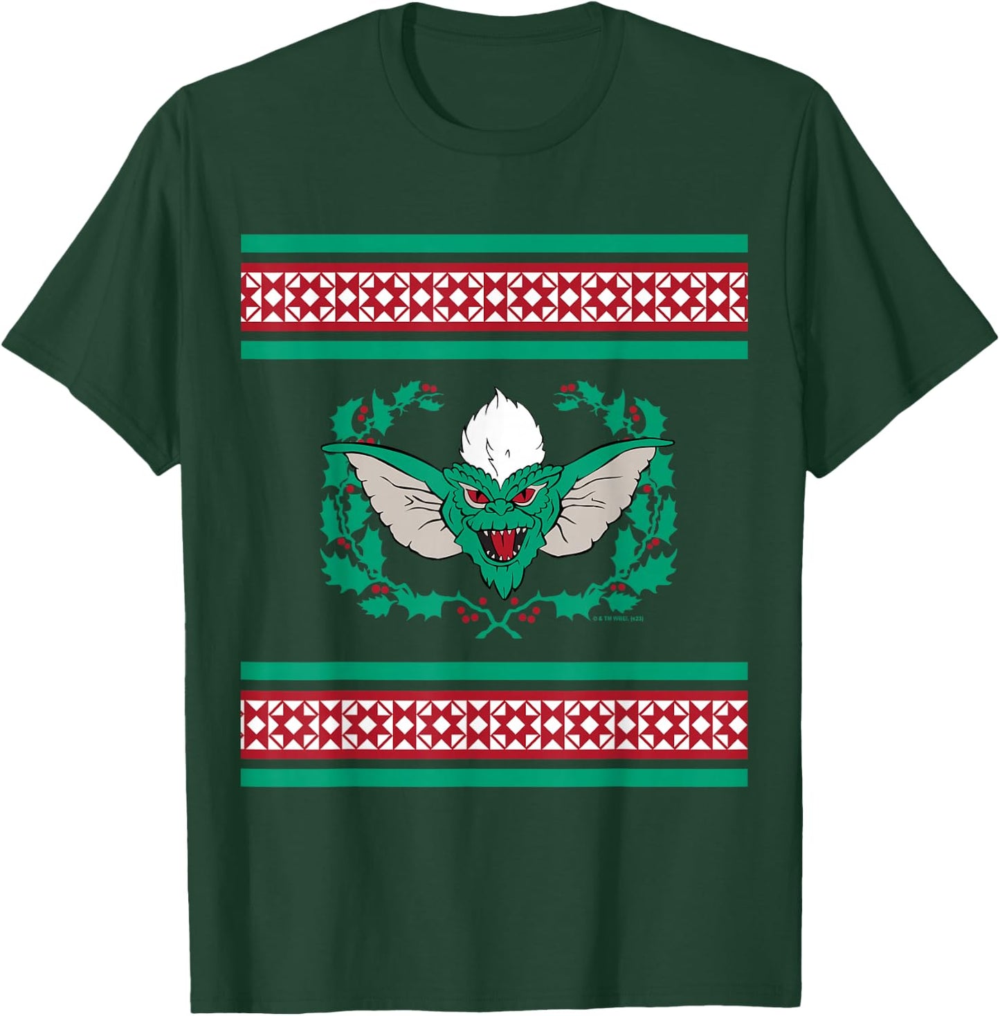Gremlins - After Midnight Sweater Pattern T-Shirt - T-Shirt | Forest