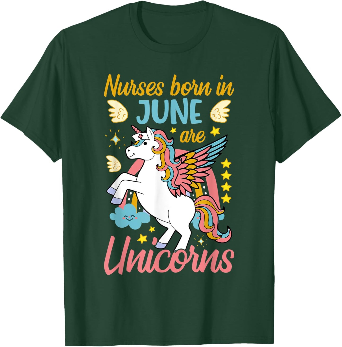 Nurse Born In June T-Shirt - T-Shirt | Forest