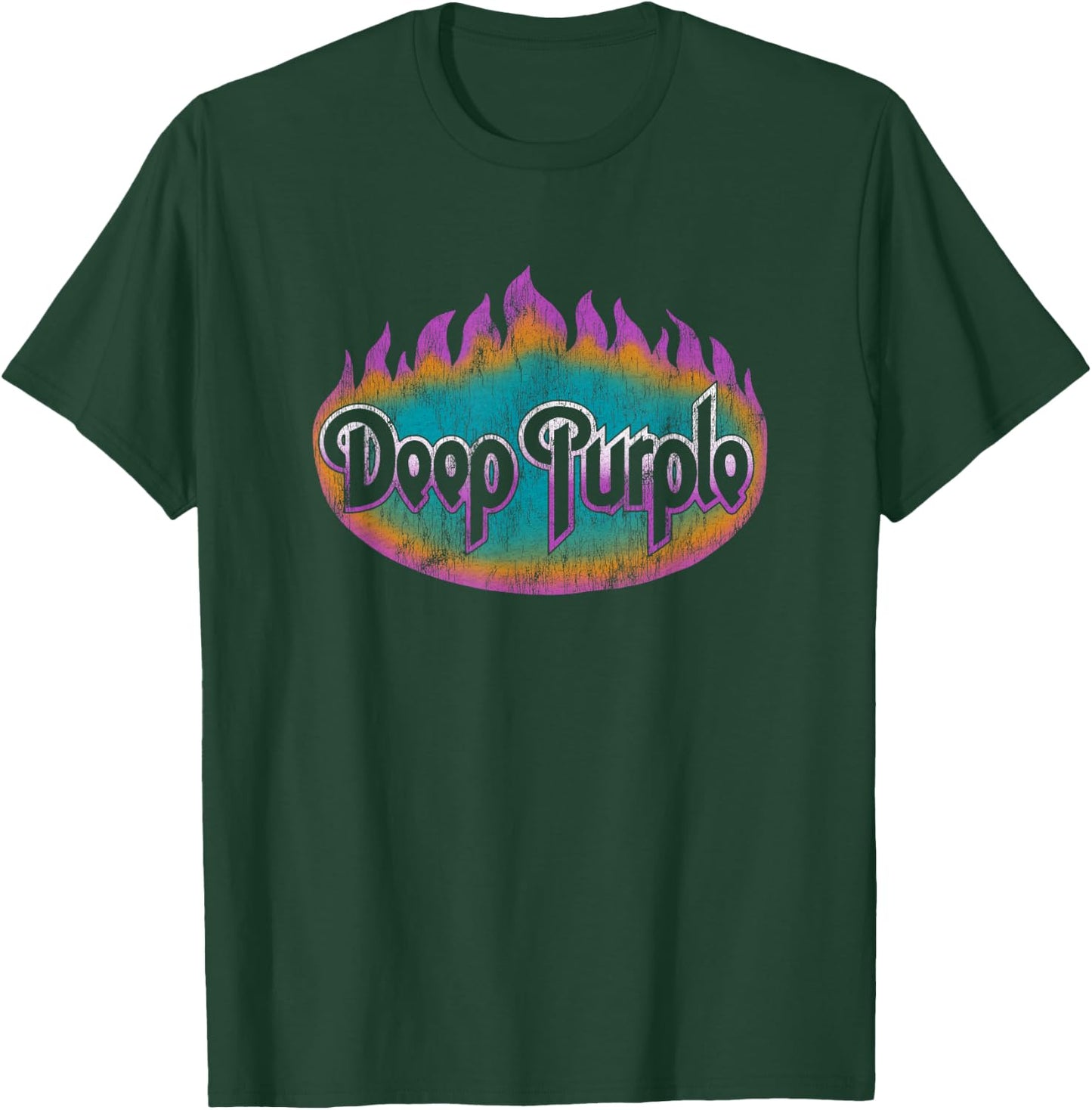 Deep Purple Flames Logo T-Shirt - T-Shirt | Forest