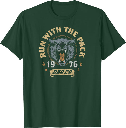 Bad Company - Run with The Pack 1976 Black T-Shirt - T-Shirt | Forest
