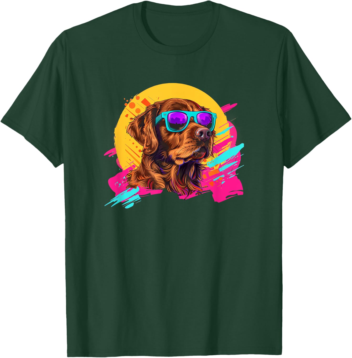 Funny Retro Vintage Chesapeake Bay Retriever Lover T-Shirt - T-Shirt | Forest