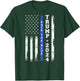Trump 2024 Back The Blue Thin Blue Line American Flag Police T-Shirt - T-Shirt | Forest
