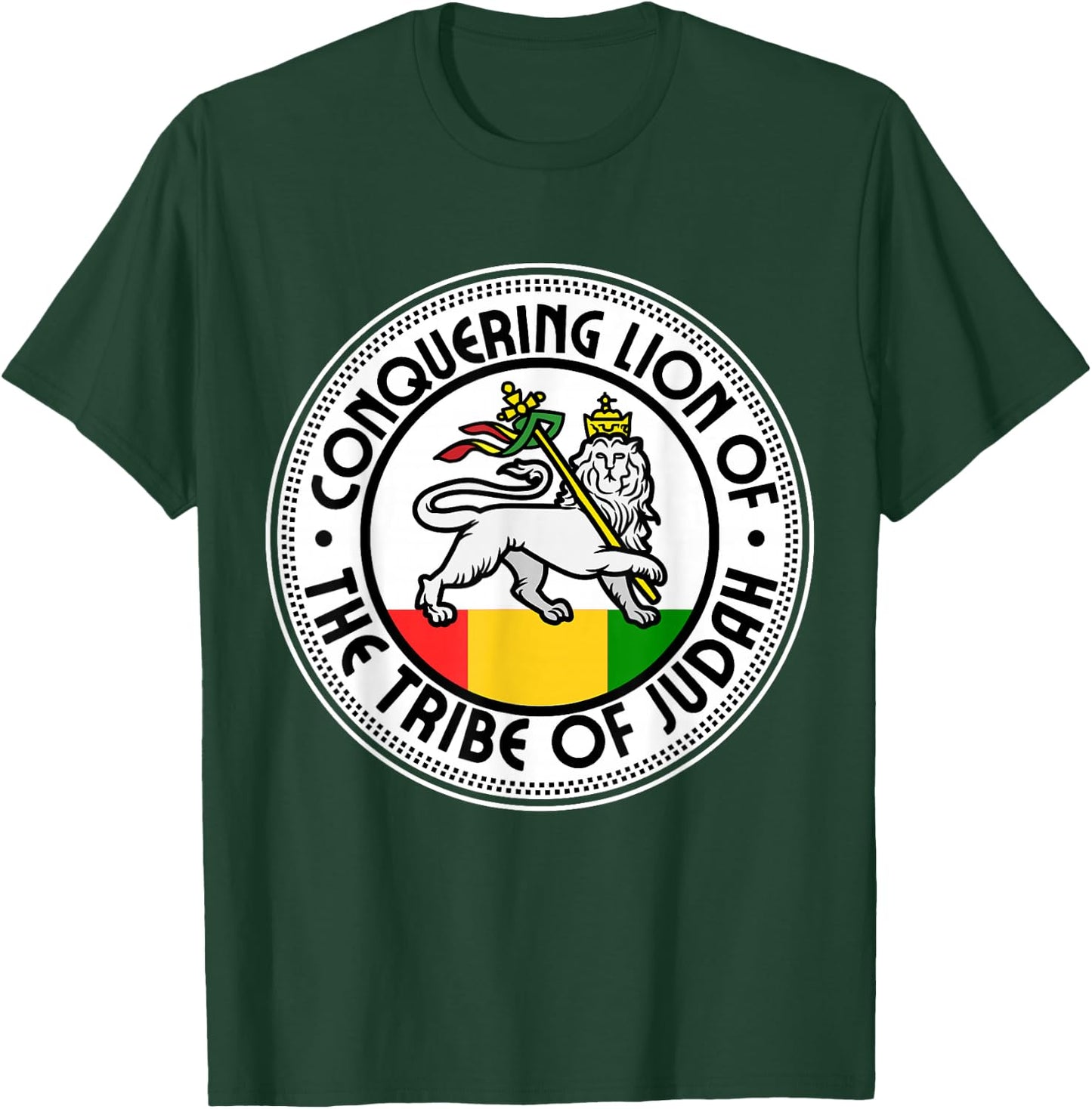 Rastafarian Conquering Lion Of The Tribe Of Judah Reggae T-Shirt - T-Shirt | Forest
