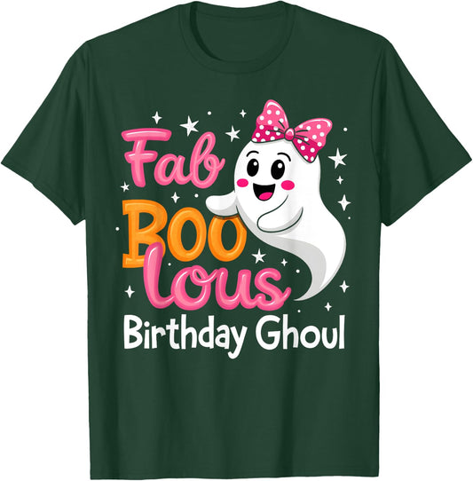 Fab Boo Lous Birthday Ghoul Funny Birthday Girl Halloween T-Shirt - T-Shirt | Forest