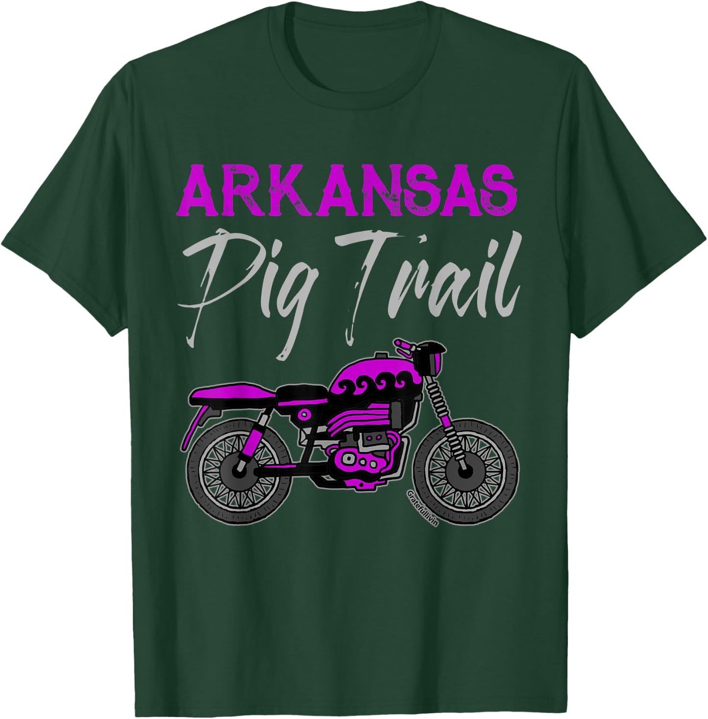 Arkansas Ozark Pig Trail Men Women Motorcycle Biker Gift T-Shirt - T-Shirt | Forest