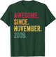 Awesome Since November 2009 14th Birthday Gift 14 Years Old T-Shirt - T-Shirt | Forest