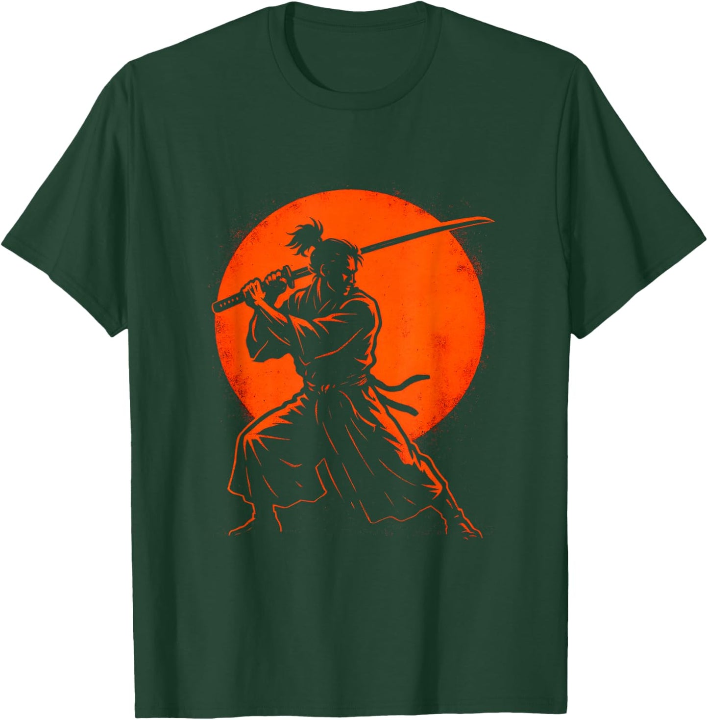 Samurai Warrior - Vintage Japanese Retro Art T-Shirt - T-Shirt | Forest