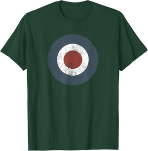 Mod Target Northern Soul Ska Bullseye UK RAF Roundel Target , Black, Small T-Shirt - T-Shirt | Forest