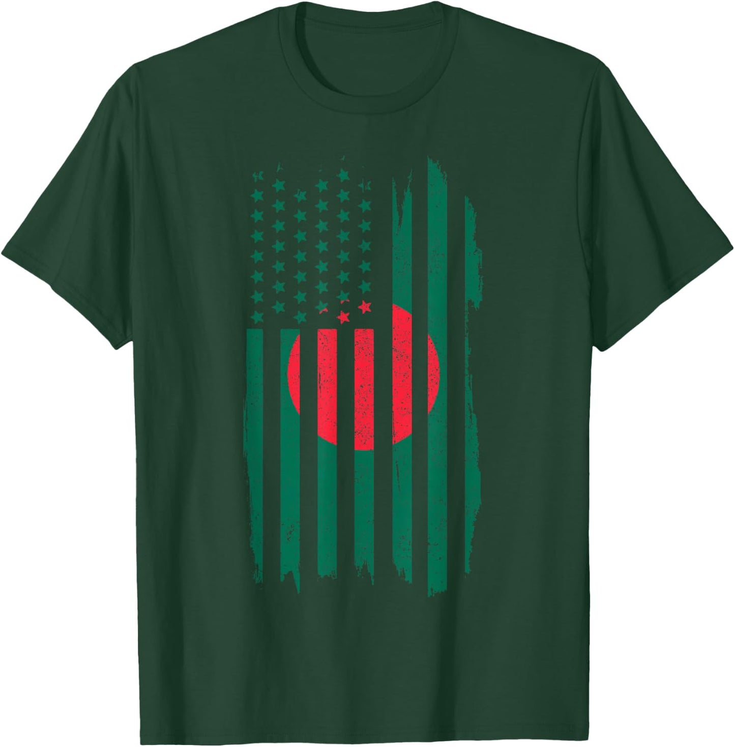 Bangladesh Pride Bangladeshi American Flag Roots Heritage T-Shirt - T-Shirt | Forest