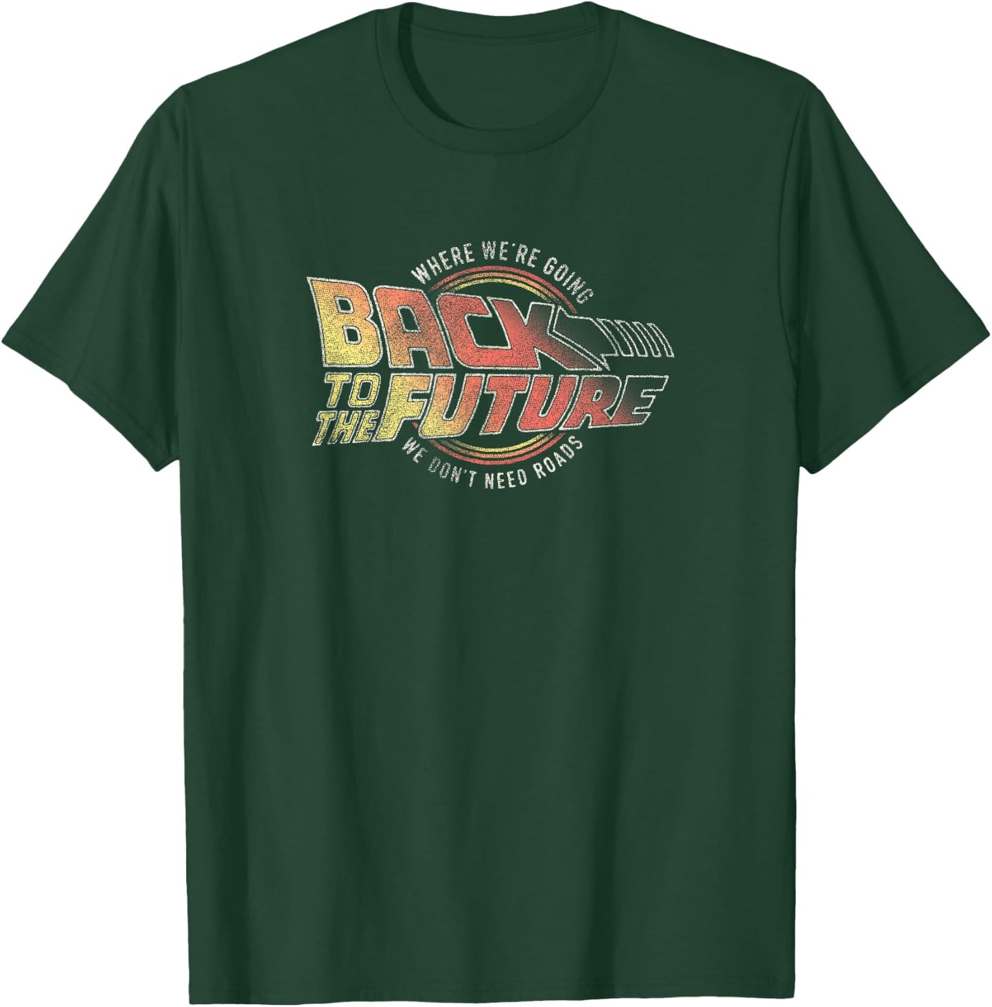 Back to The Future Distressed Roads Logo T-Shirt - T-Shirt | Forest