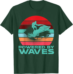 Powered by Waves Jetski T-Shirt - T-Shirt | Forest