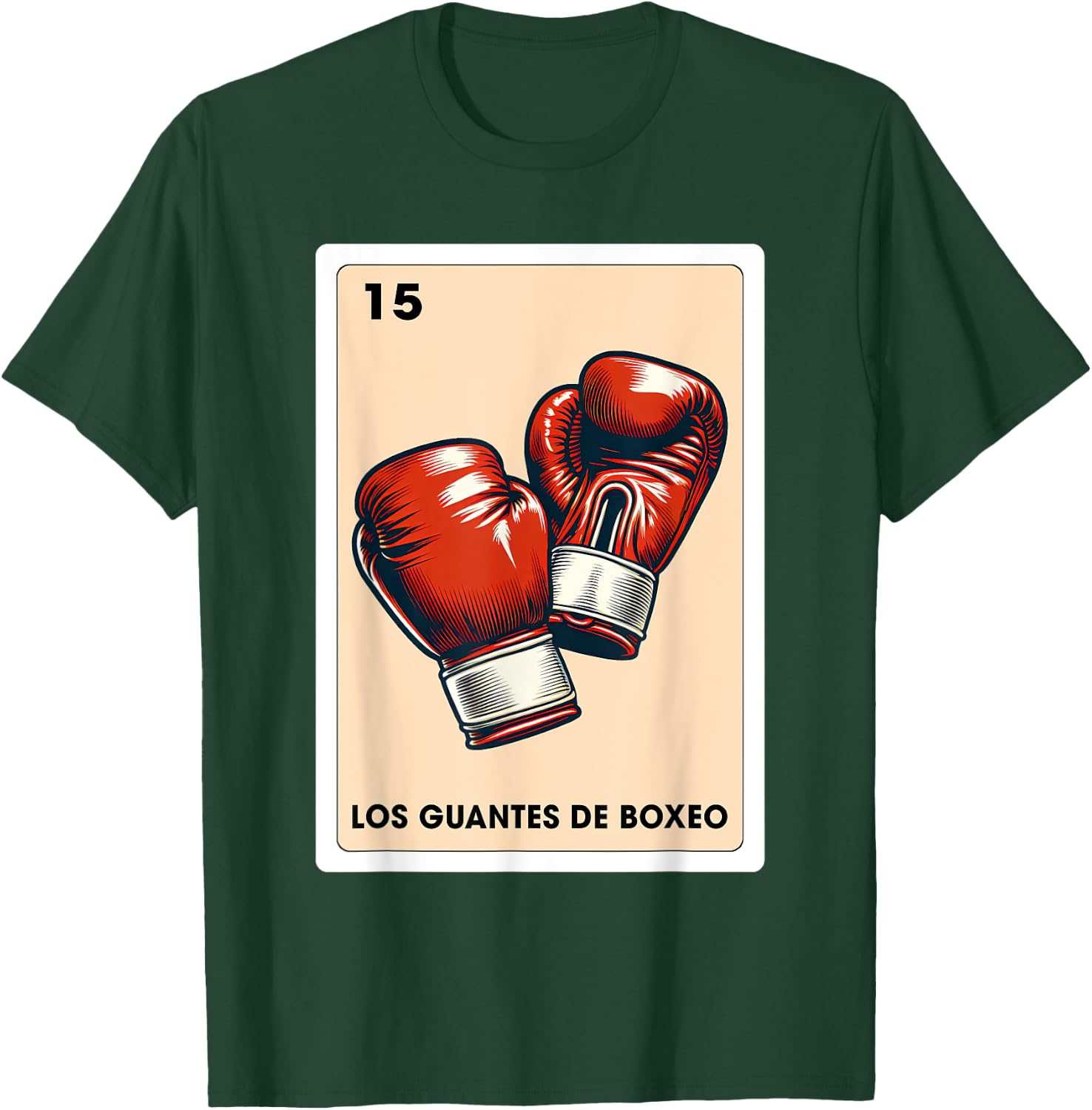 Mexican Boxing Lover Los Guantes De Boxeo Mexican Bingo Card T-Shirt - T-Shirt | Forest