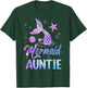 Mermaid Auntie Tail Matching Mermaid Squad Birthday Party T-Shirt - T-Shirt | Forest