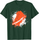 Army Green with Solar Orange Sneaker Graphic T-Shirt - T-Shirt | Forest