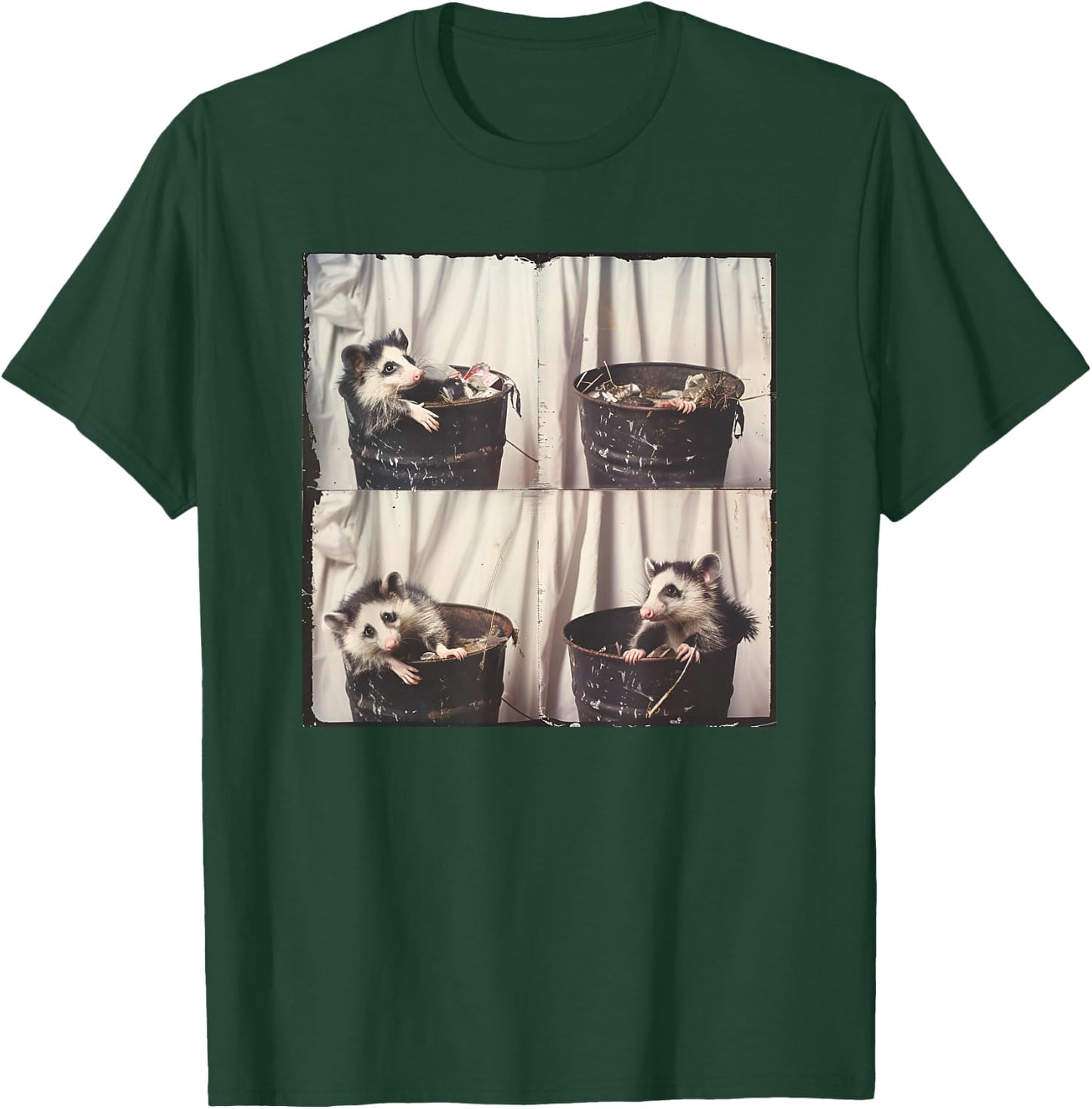 Weird Possum Photo Trashcan Possum Funny Animal Photobooth T-Shirt - T-Shirt | Forest